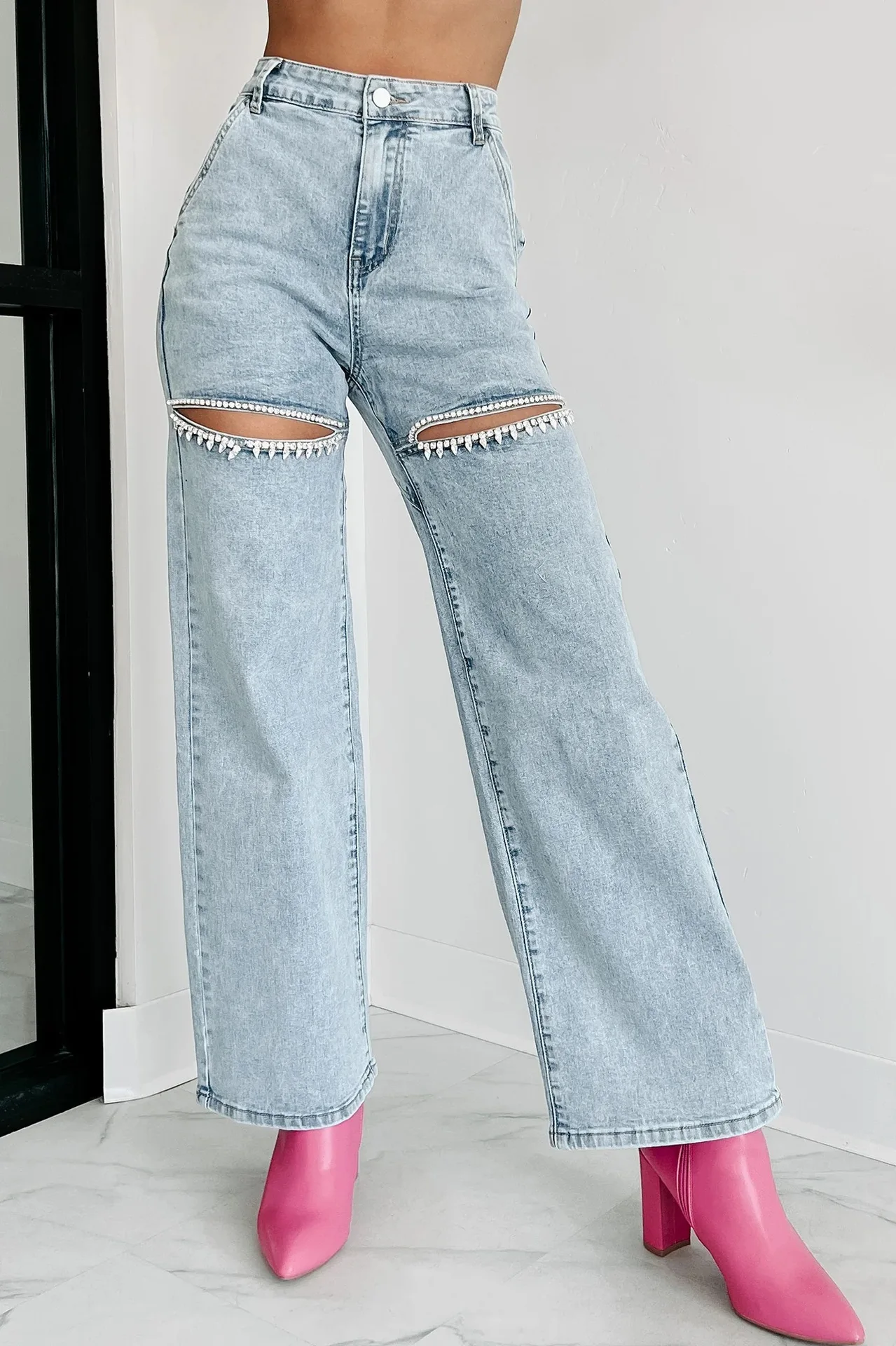 Fashion Women's Denim High Wai - Mom Jeans Women 评论和价格