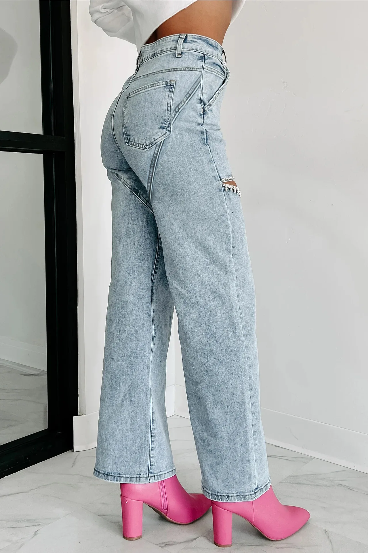 Fashion Women's Denim High Wai - Mom Jeans Women 评论和价格