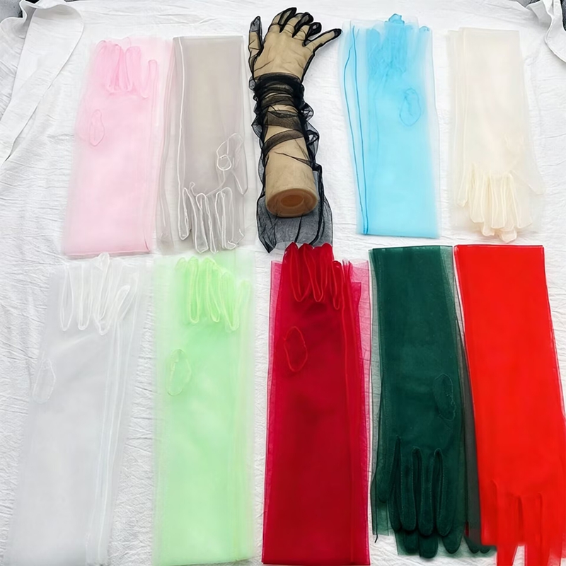 Solid Color Transparent Tulle  - Women Fashion Photoshoot 评论和价格