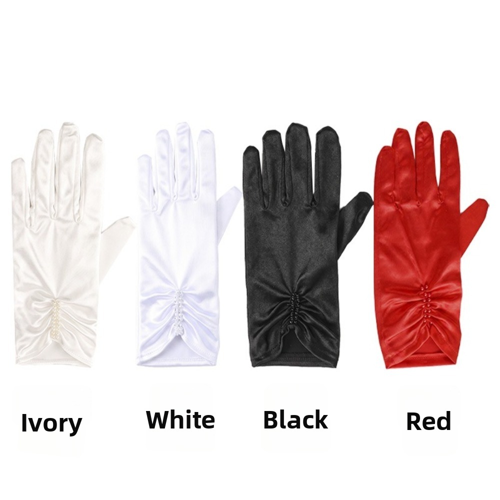 Satin Material Bridal Gloves P - Women Fashion Photoshoot 评论和价格