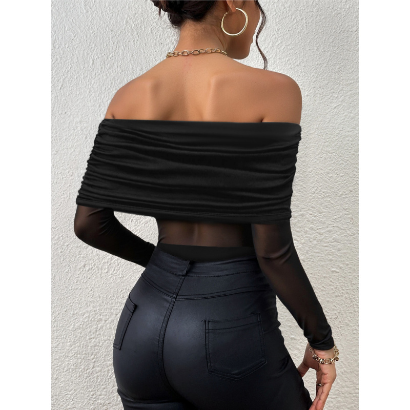 Spring And Autumn Off-Shoulder - Off Shoulder Top 评论和价格