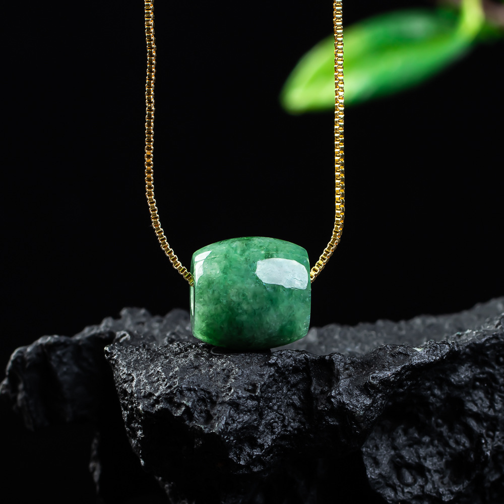 Natural Real Jade Bead Pendant - Women'S Fashion 评论和价格