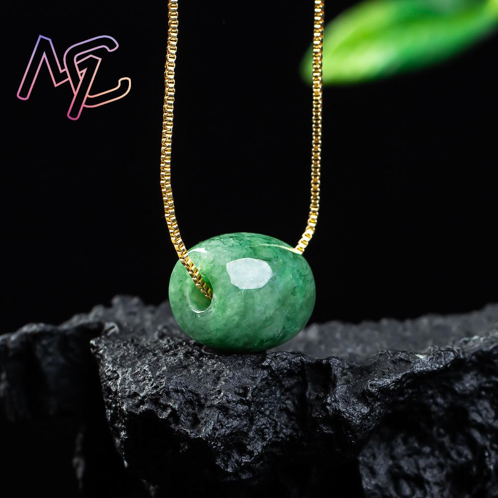 Natural Real Jade Bead Pendant - Women'S Fashion 评论和价格