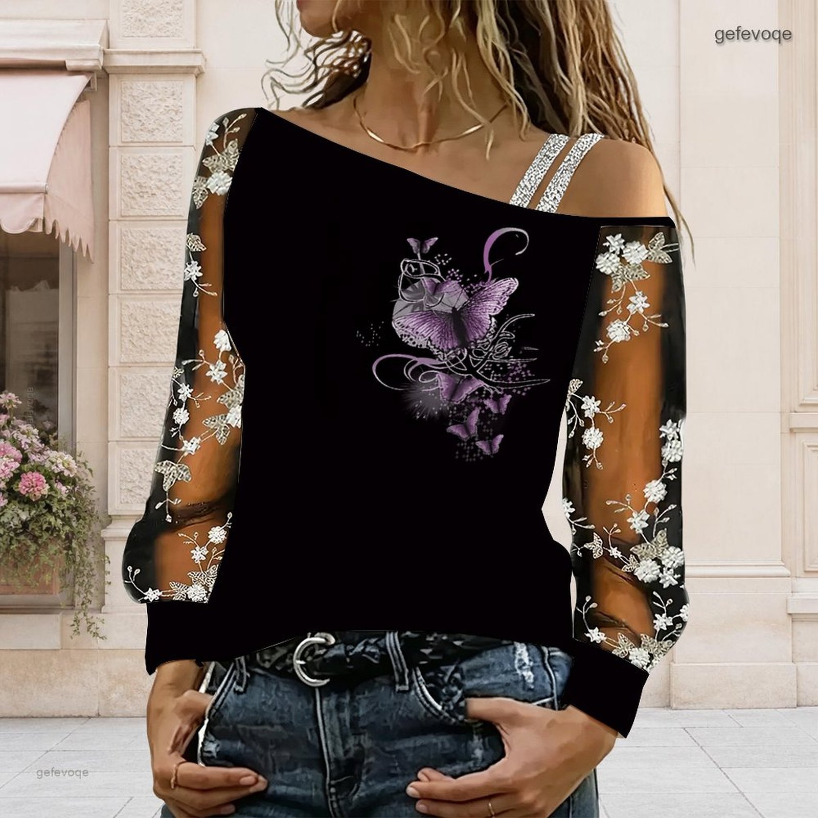 Women Off Shoulder Blouse Asym - Off Shoulder Top 评论和价格