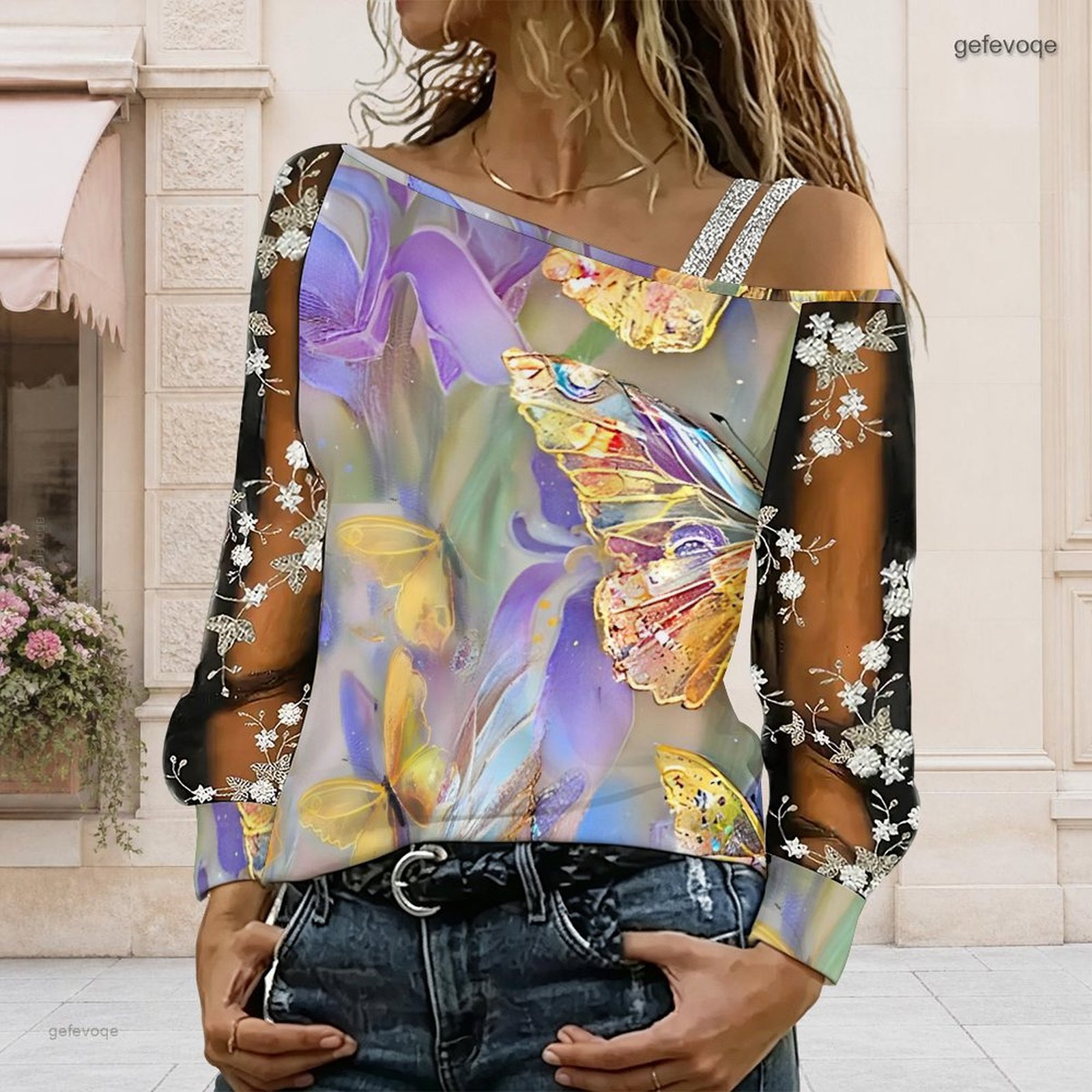 Women Off Shoulder Blouse Asym - Off Shoulder Top 评论和价格