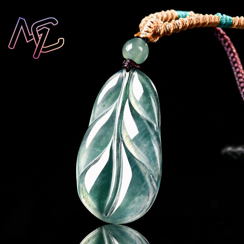 Myanmar Jadeite Leaf Pendant G - Women'S Fashion 评论和价格