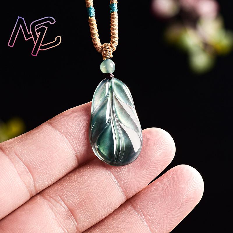 Myanmar Jadeite Leaf Pendant G - Women'S Fashion 评论和价格