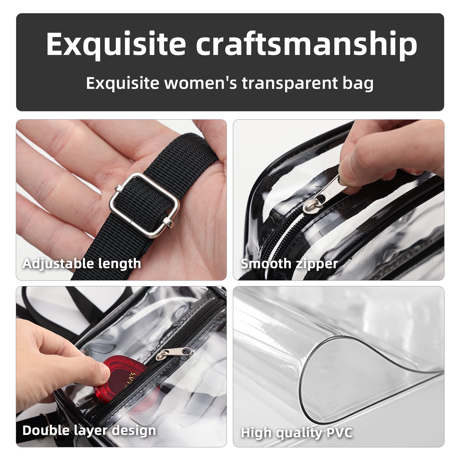 1-10PCS Women Clear Crossbody  - Crossbody Bag Women 评论和价格