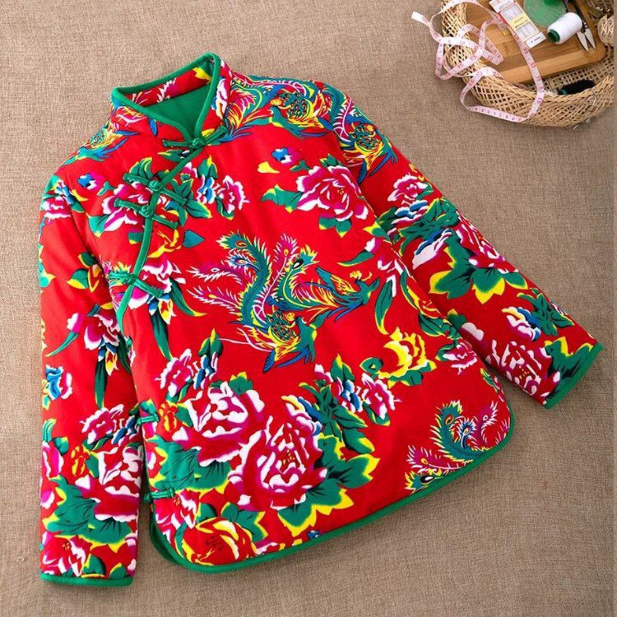 Warm Plush Chinese Style Cloth - Women'S Fashion Quilted Jacket 评论和价格