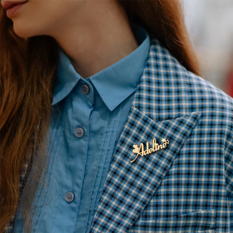New Custom Name Brooch Letters - Women Fashion Logo Design 评论和价格