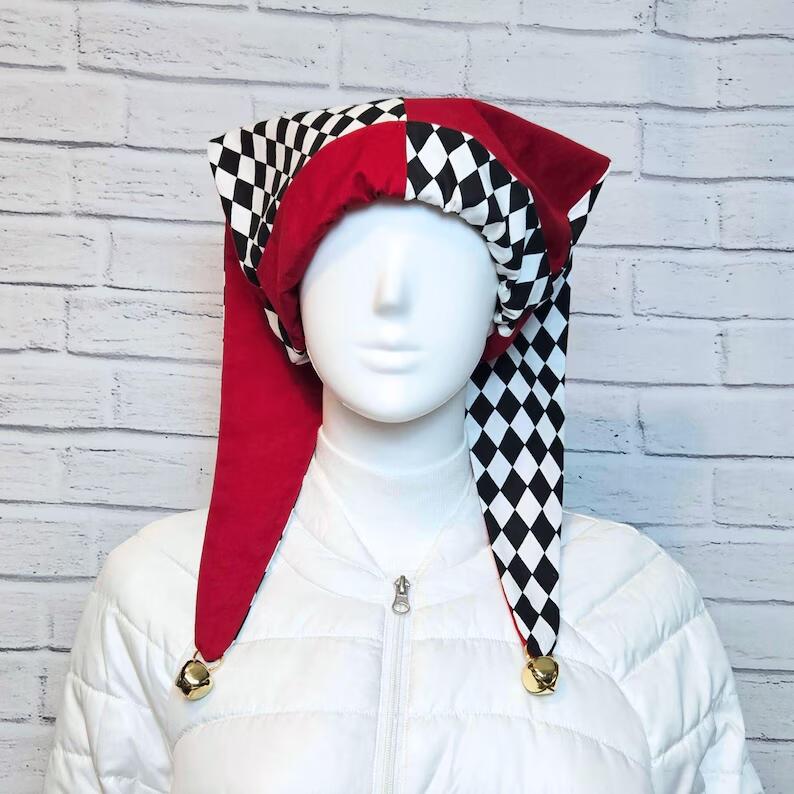 Chessboard Lattice Jester Cost - Women'S Fashion Hats 评论和价格
