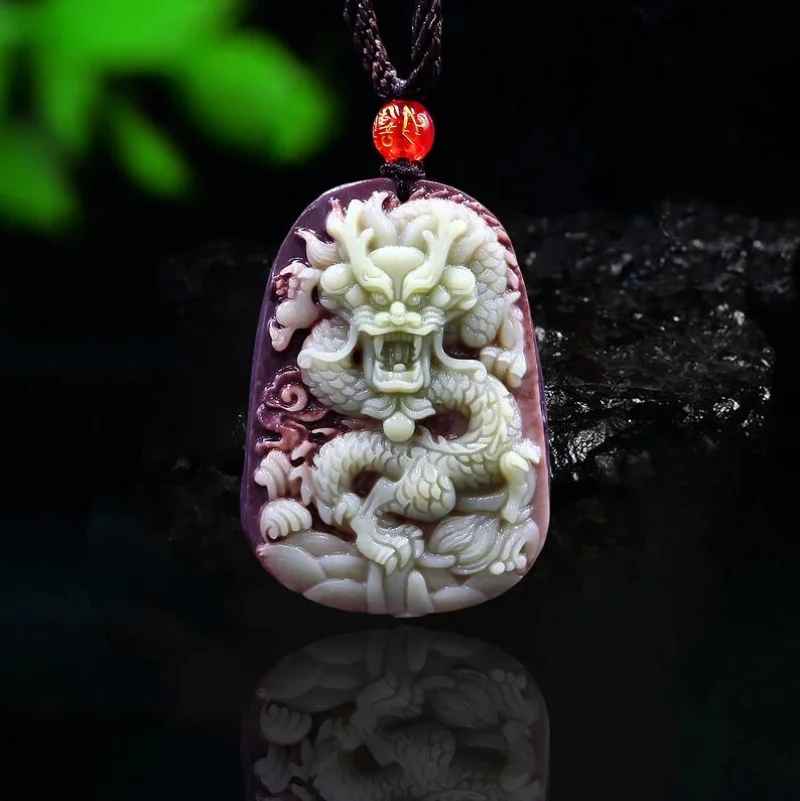 Purple Robe Jade Dragon Pendan - Women'S Fashion 评论和价格