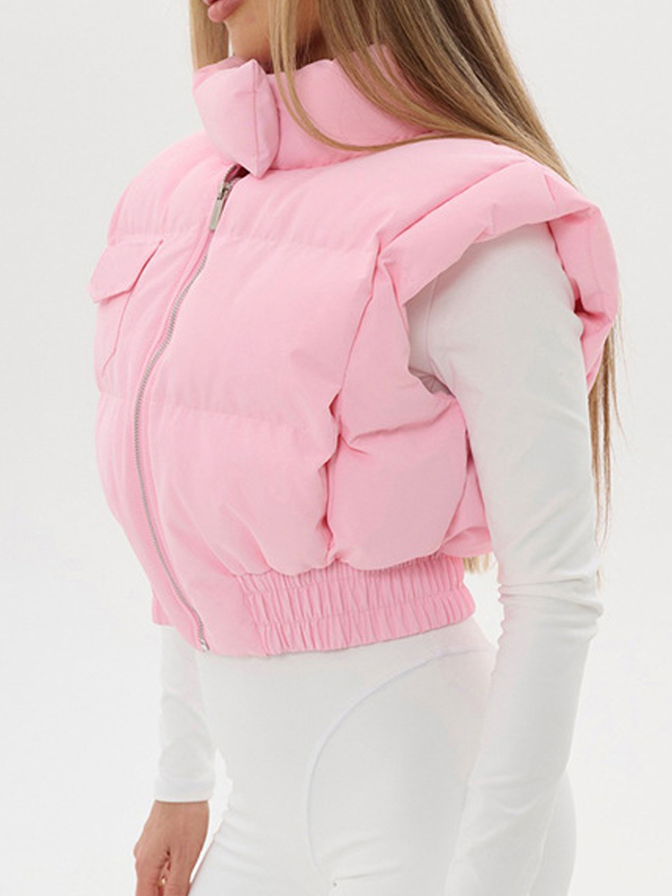 Yellow Sexy Cropped Quilted Co - Women'S Fashion Quilted Jacket 评论和价格