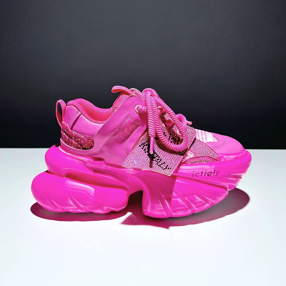 Women Chunky Sneakers High Pla - Women'S Yellow Fashion Sneakers 评论和价格